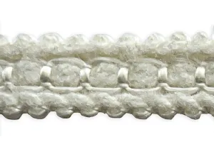 3/4" Fuzzy Chalk White Braided Trim (Made in France)