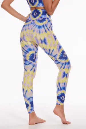 Abstract Dip-Dye High-waisted Leggings with Pockets