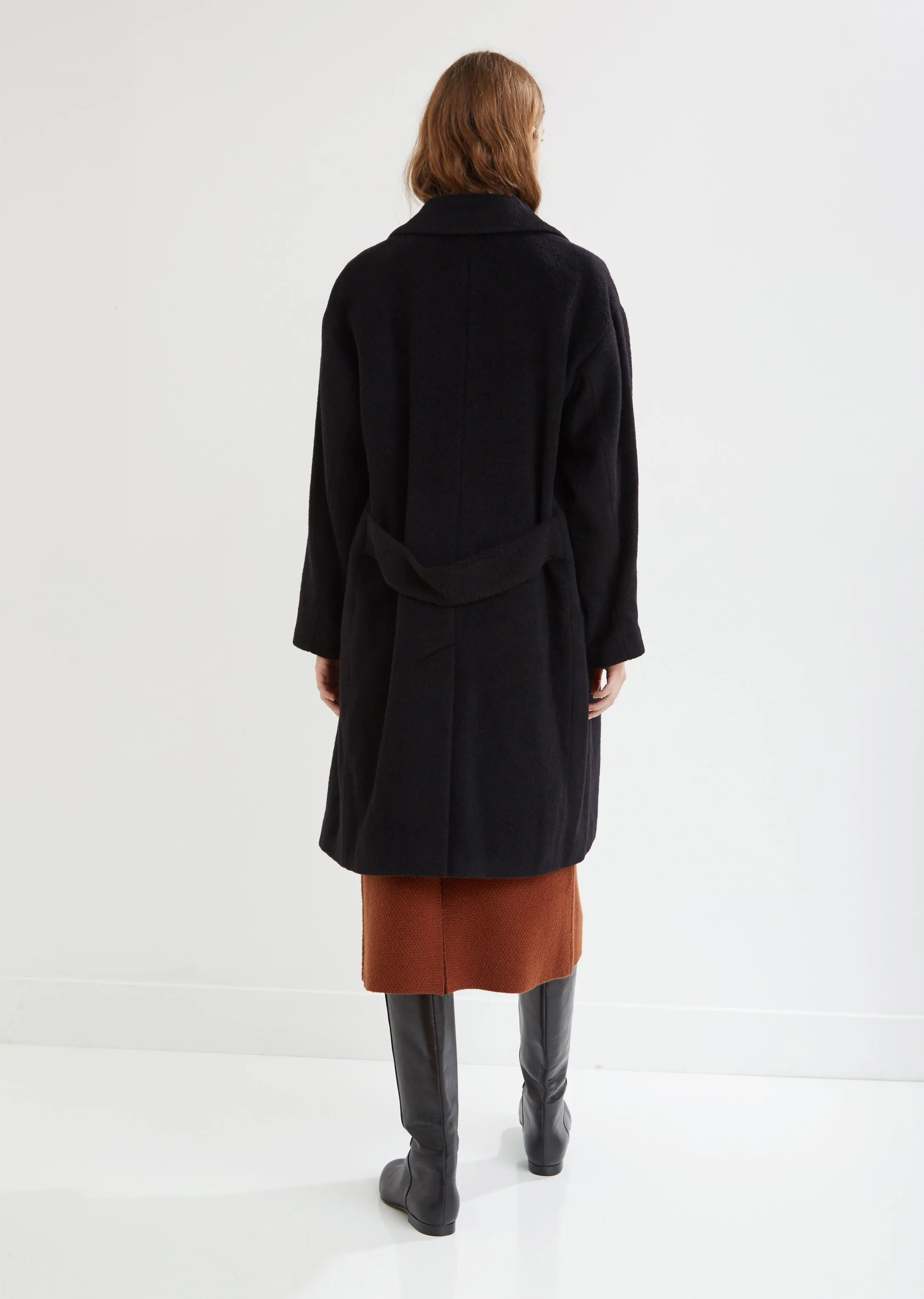 Alpaca Wool Cocoon Coat