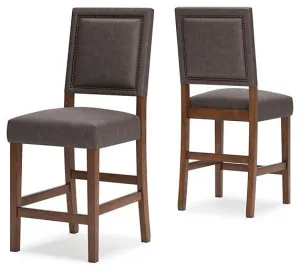 Benmara Grayish Brown/Brown Counter Height Bar Stool