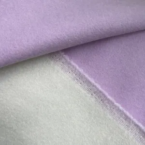 Biella Lilac Dream & White Reversible Double-Faced Cashmere Coating (Made in Italy)