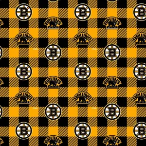 Boston Bruins - NHL Fleece Print - Plaid