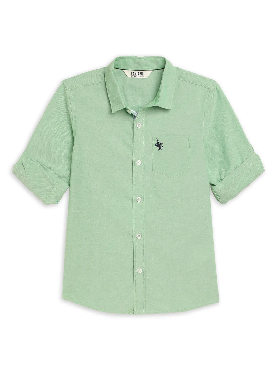 Boy's Green Full Sleeves Shirts