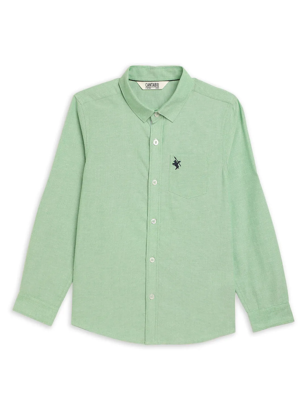 Boy's Green Full Sleeves Shirts