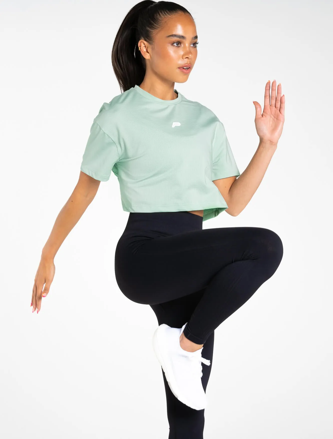 Breeze Crop T-Shirt - Mint Green