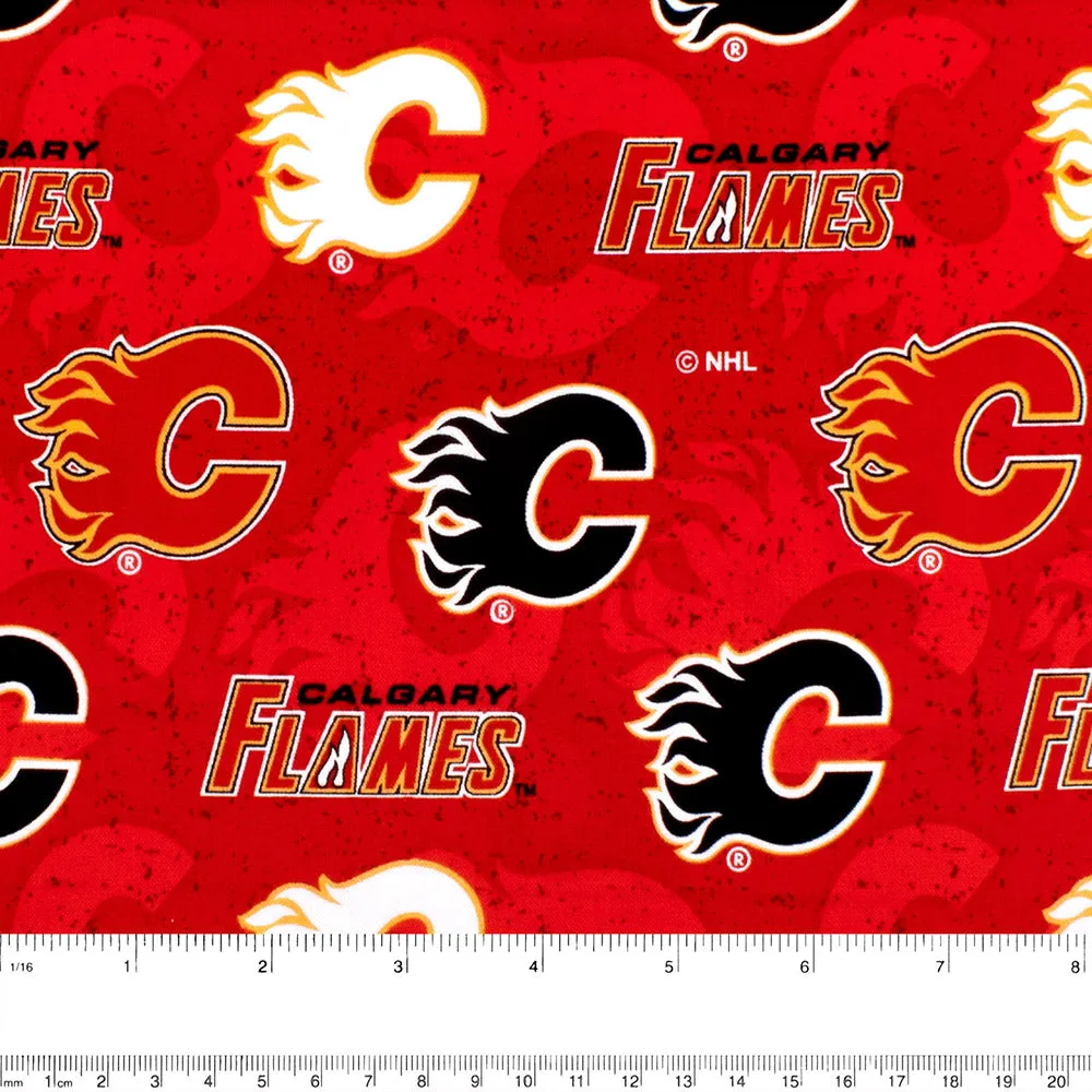 Calgary Flames - NHL cotton print - Logo - Red