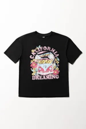 California Dreaming Oversized Short Sleeve T-Shirt Black