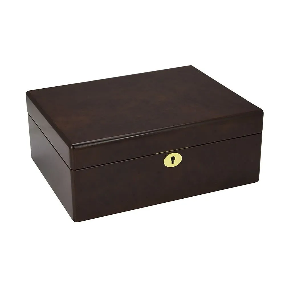 Camphor Burl Veneer 40 Cufflink Box