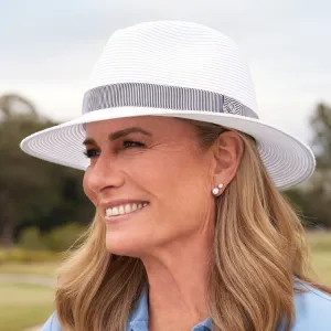 Canopy Bay by Deborah Hutton Sawgrass Golf Fedora - White/Navy