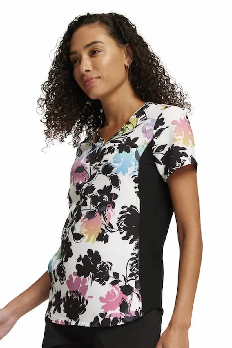 Cherokee iFlex Women's V-Neck Print Top | Garden Glow