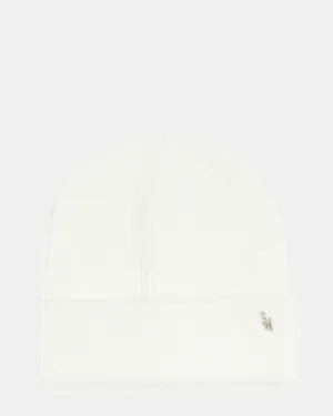 CLASSIC RIBBED KNIT BEANIE IVORY