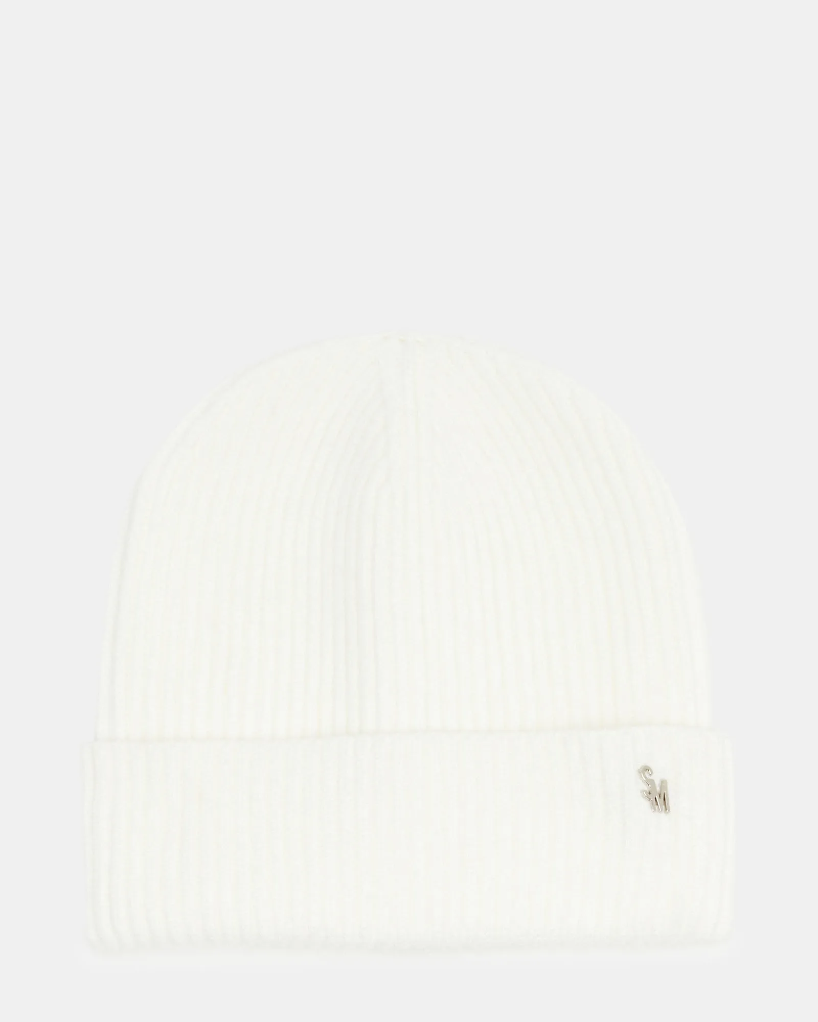 CLASSIC RIBBED KNIT BEANIE IVORY