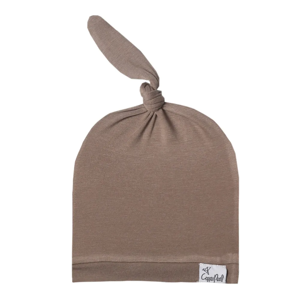 Copper Pearl Newborn Top Knot Hat | Gobi