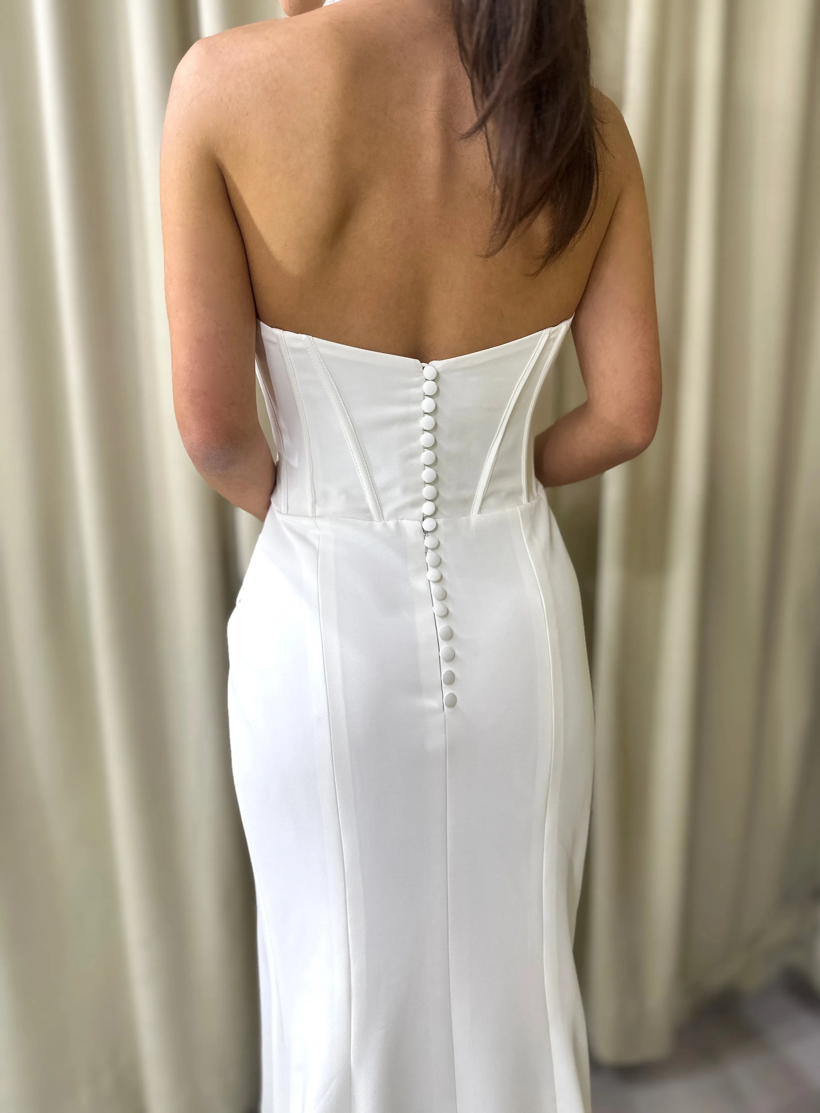 Crepe Mermaid Wedding Dress Minimalist, Sleek, & Modern Bridal Gown Katrine