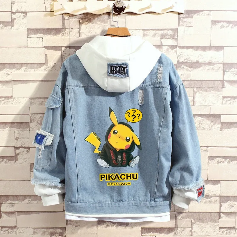 Denim Hoodie Pokemon (Variants Available)