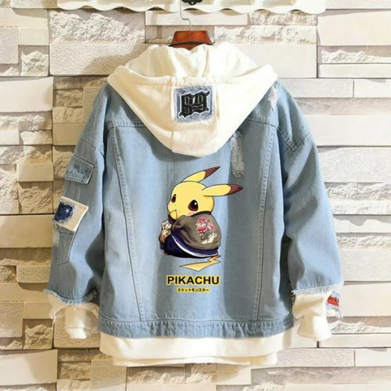 Denim Hoodie Pokemon (Variants Available)