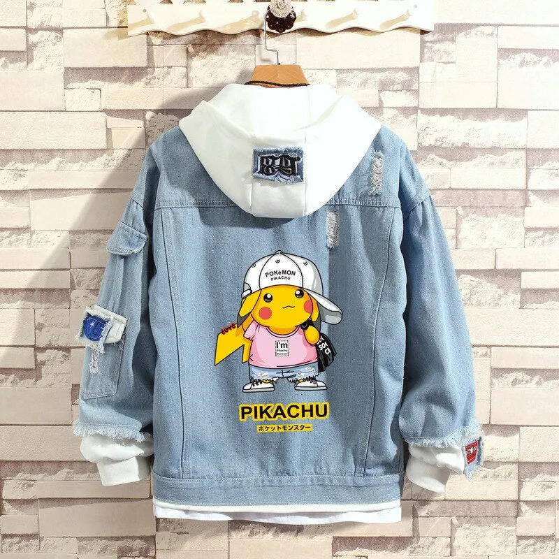 Denim Hoodie Pokemon (Variants Available)