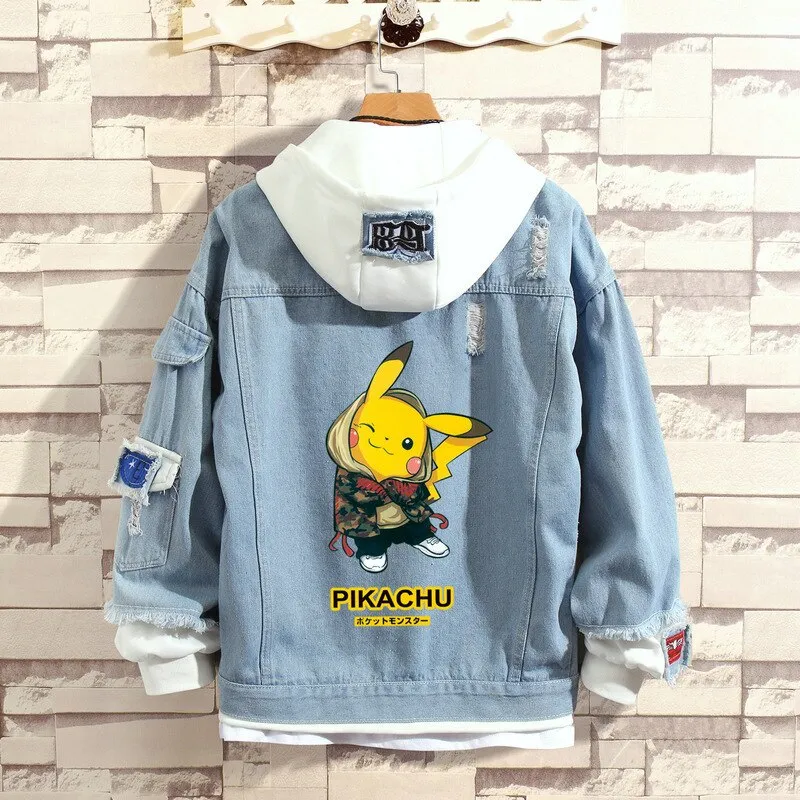 Denim Hoodie Pokemon (Variants Available)