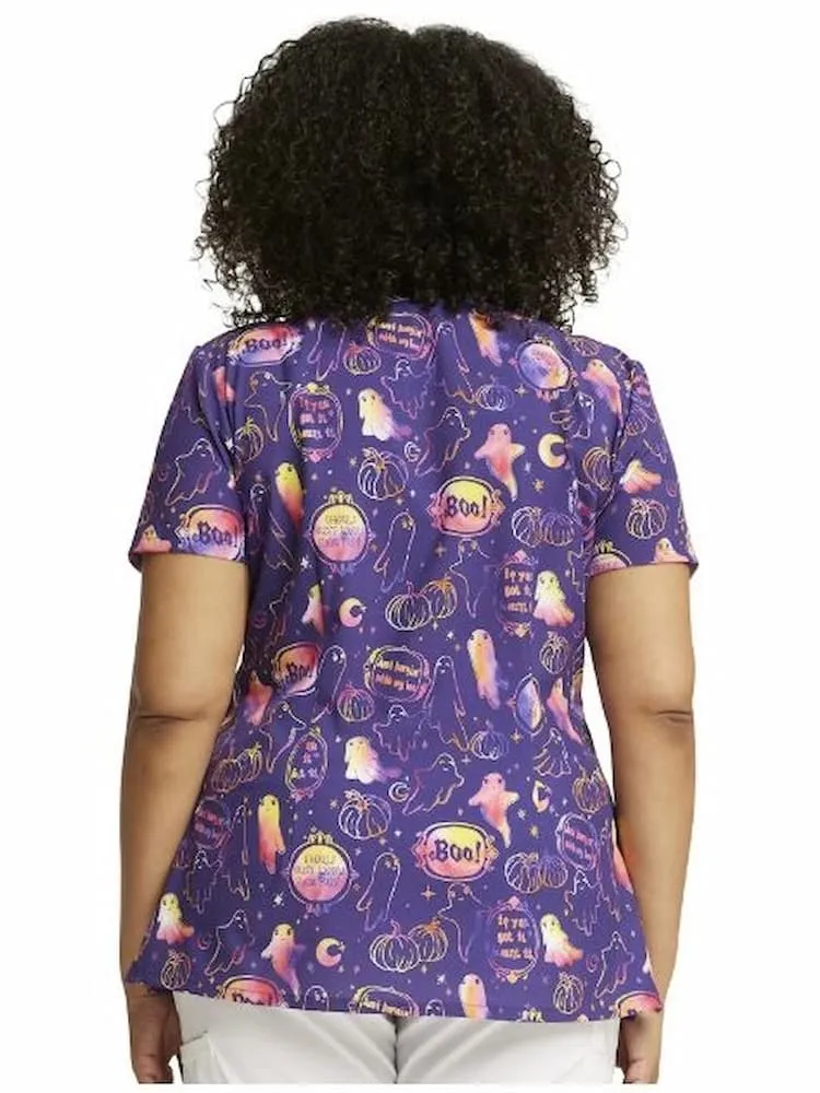 Dickies Women's V-Neck Print Scrub Top | Hanging with My Boo