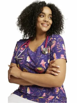 Dickies Women's V-Neck Print Scrub Top | Hanging with My Boo