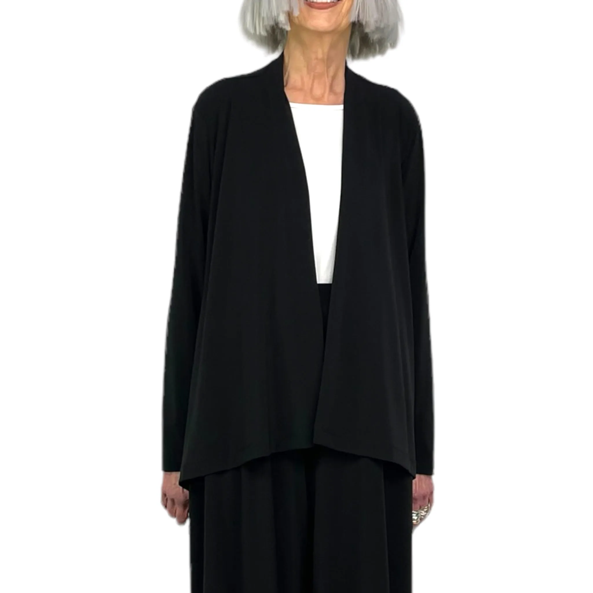 DRAPED JERSEY-38 CARDIGAN