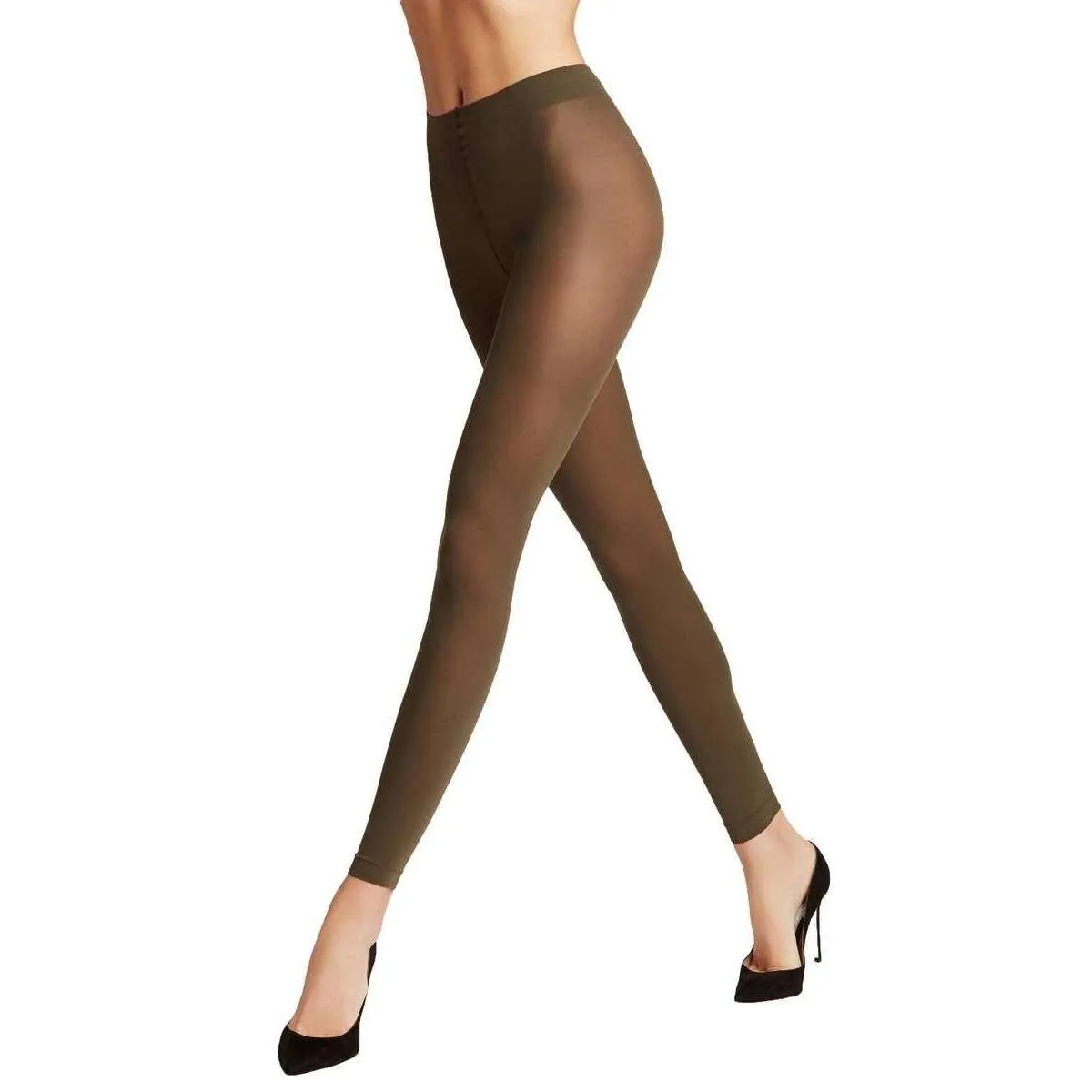 Falke Pure Matt 50 Denier Leggings - Military Khaki