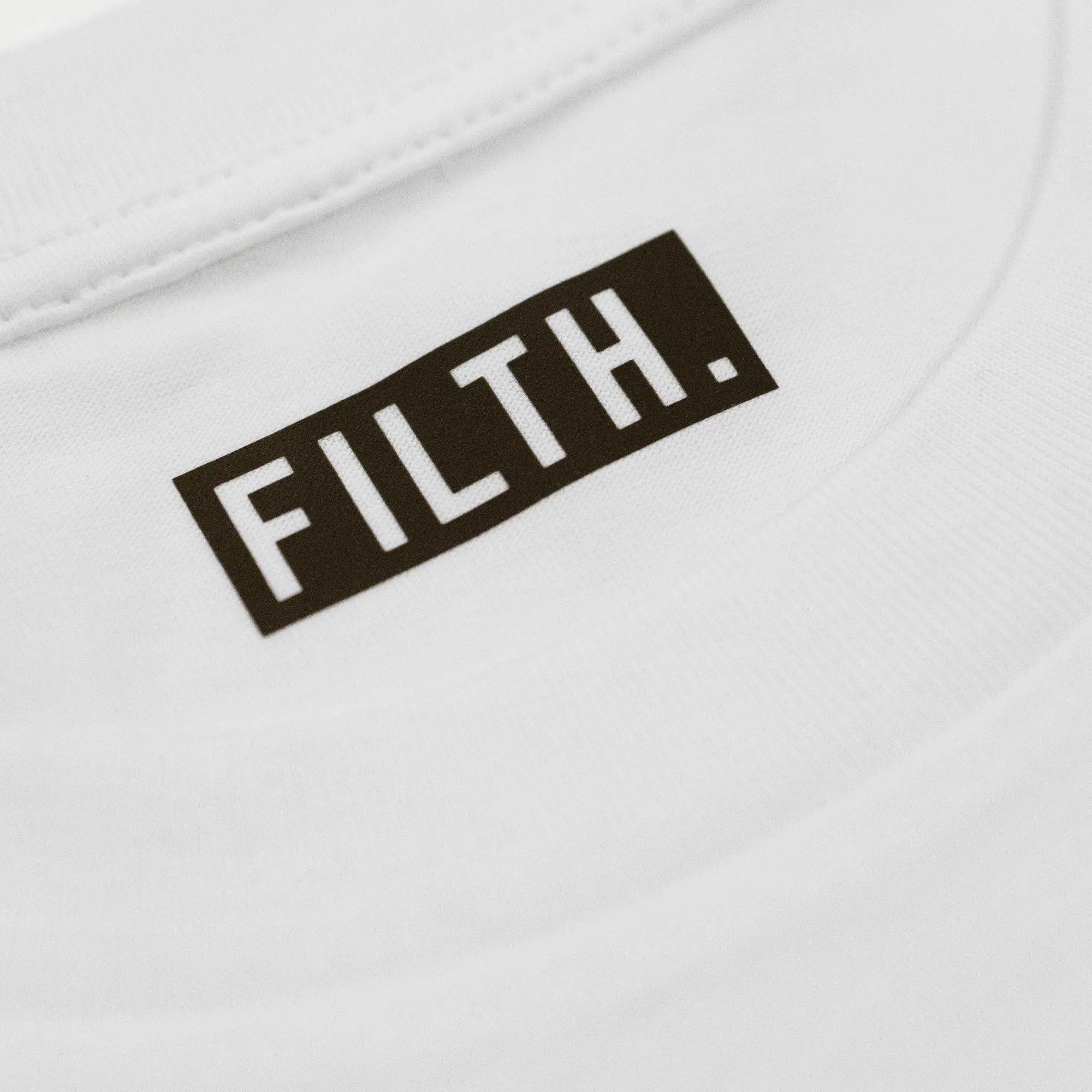 FILTH. T-Shirt - White With Black Logo