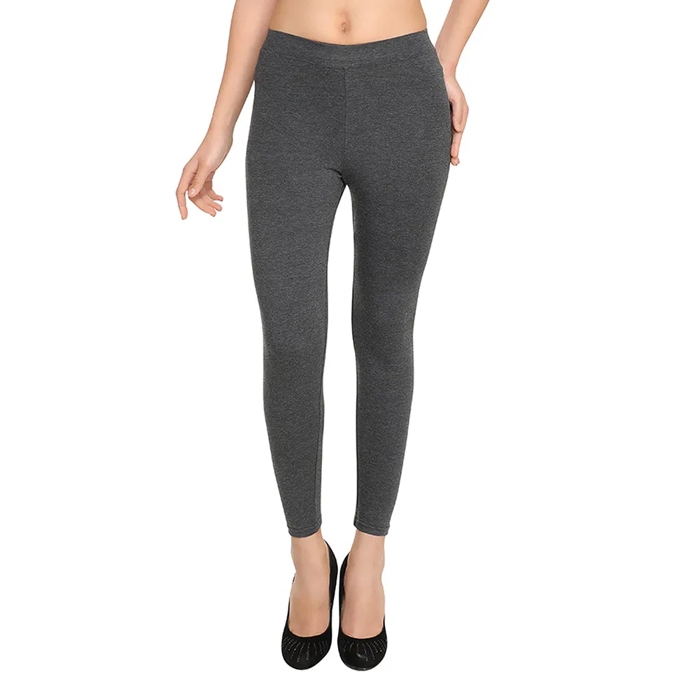 HiFlyers Women Anthra Grey Ankle Length Leggings/ Yoga Pant