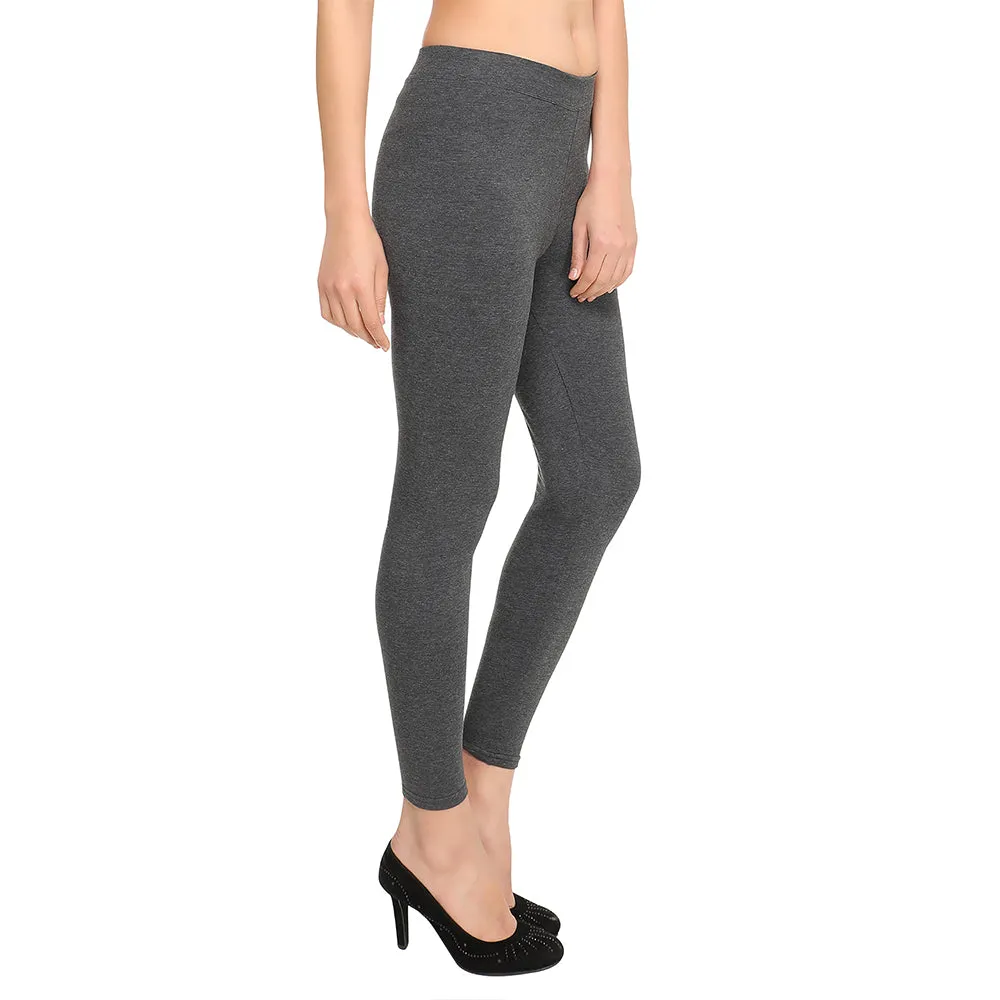 HiFlyers Women Anthra Grey Ankle Length Leggings/ Yoga Pant