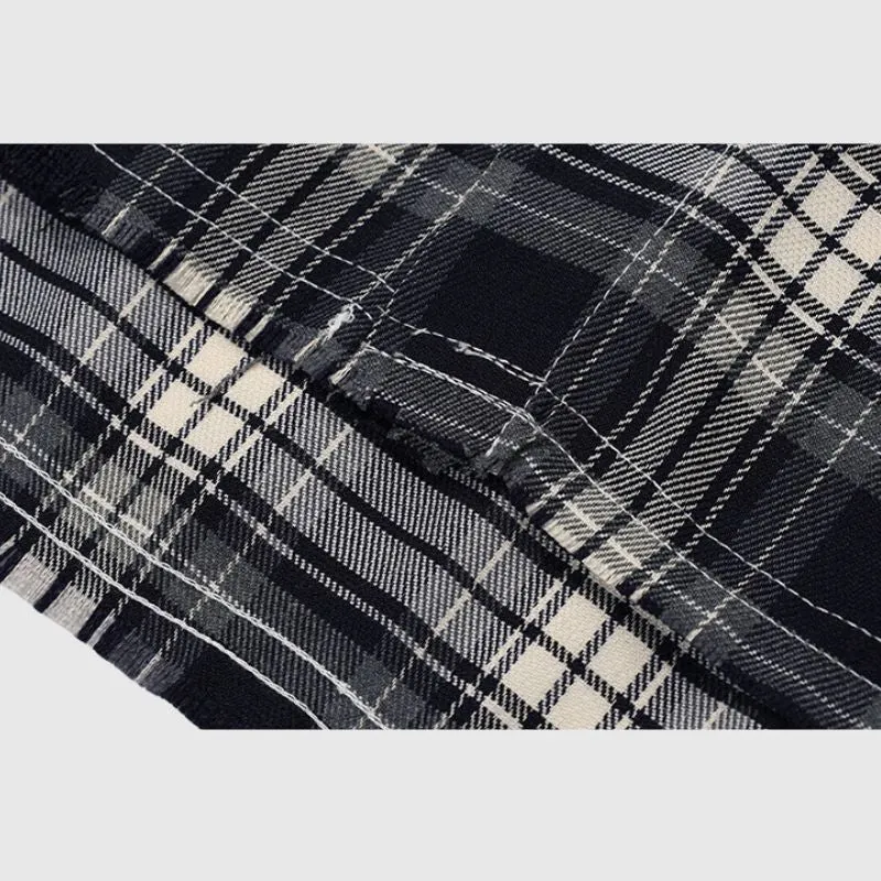 Inkjet Gradient Plaid Shirts