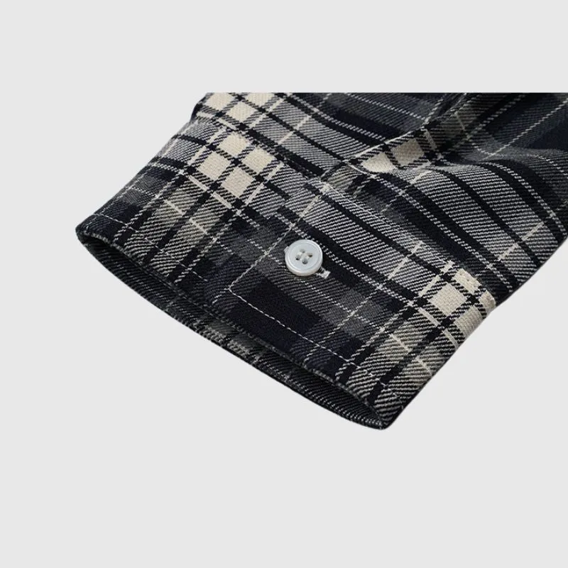 Inkjet Gradient Plaid Shirts