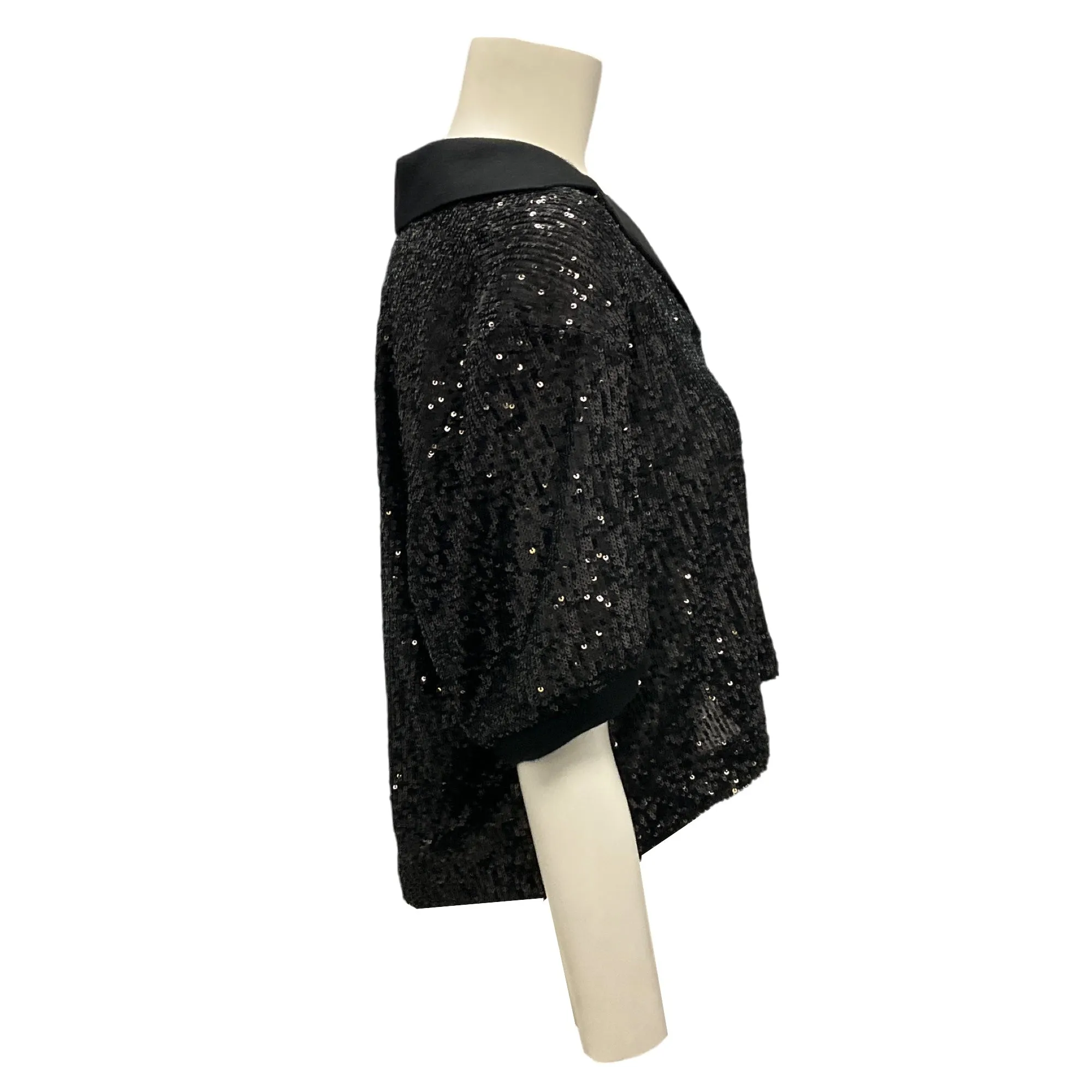 ITMFL In The Mood For Love Black Sequined Williams Crop Top