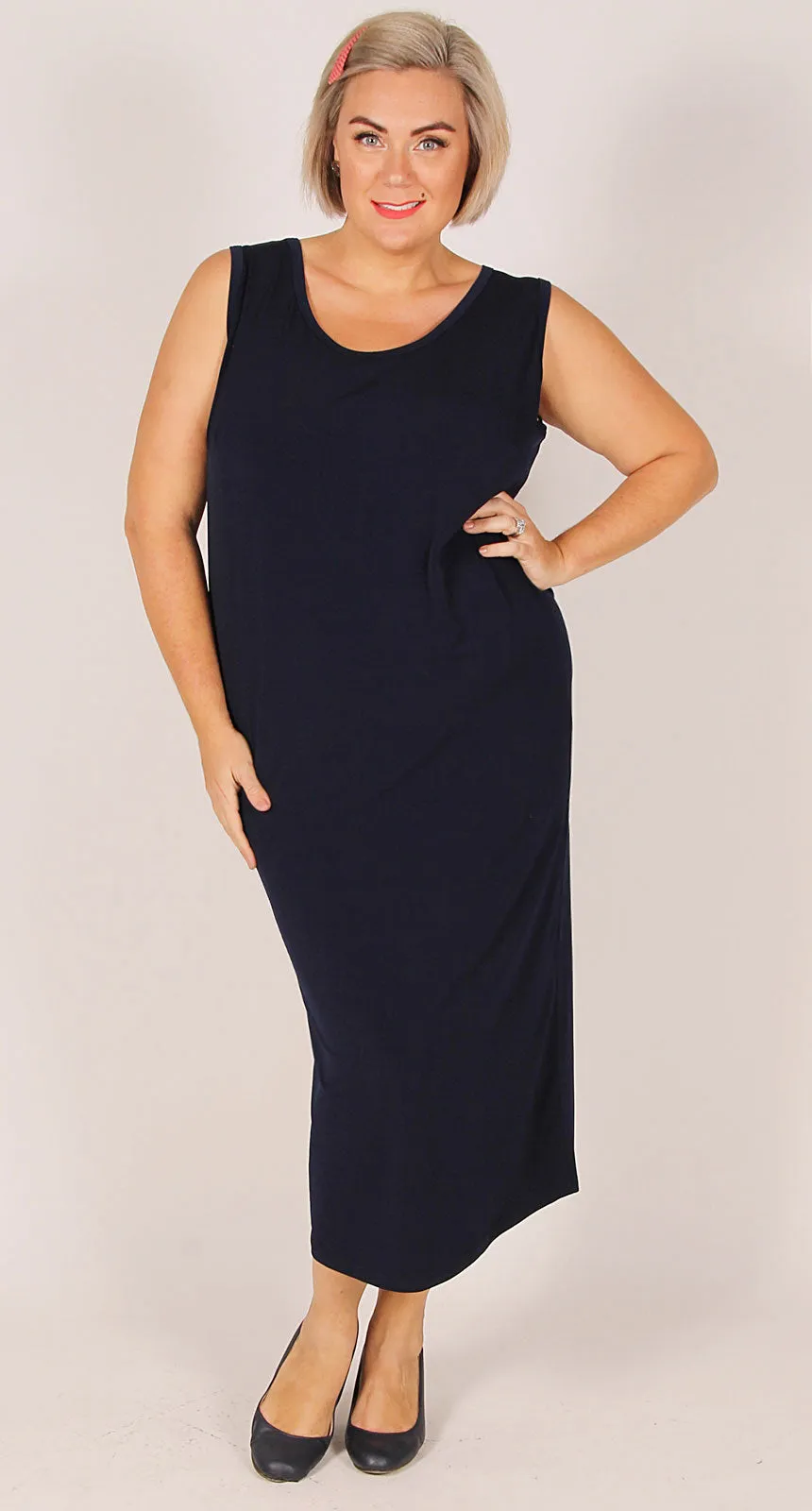 Lagos Knit Singlet Dress Navy