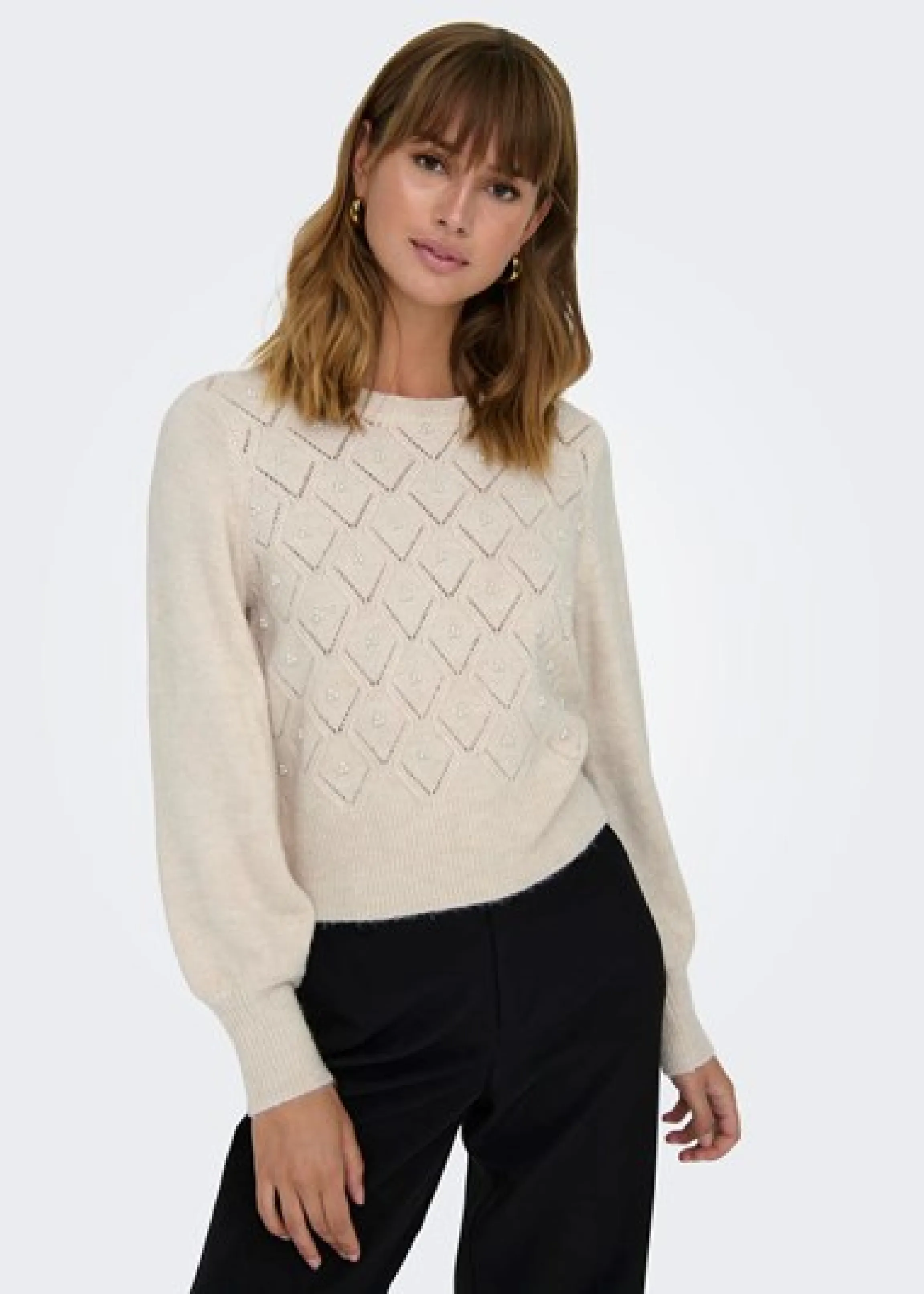 Leandra Moonbeam Pearl Embellished Pullover