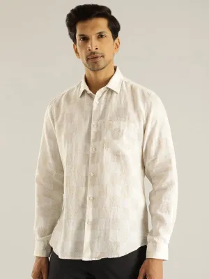 Men Printed Full Sleeve Linen Shirt