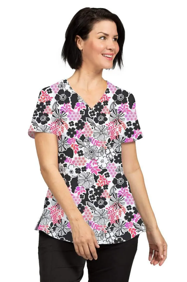 Meraki Sport Women's Print Scrub Top | Flowerista