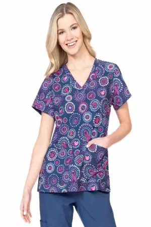 Meraki Sport Women's Print Scrub Top | Girl Power