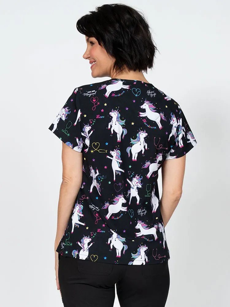 Meraki Sport Women's Print Scrub Top | Nursicorn