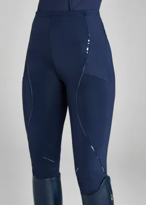 Navy Taped Leggings Knee Grip