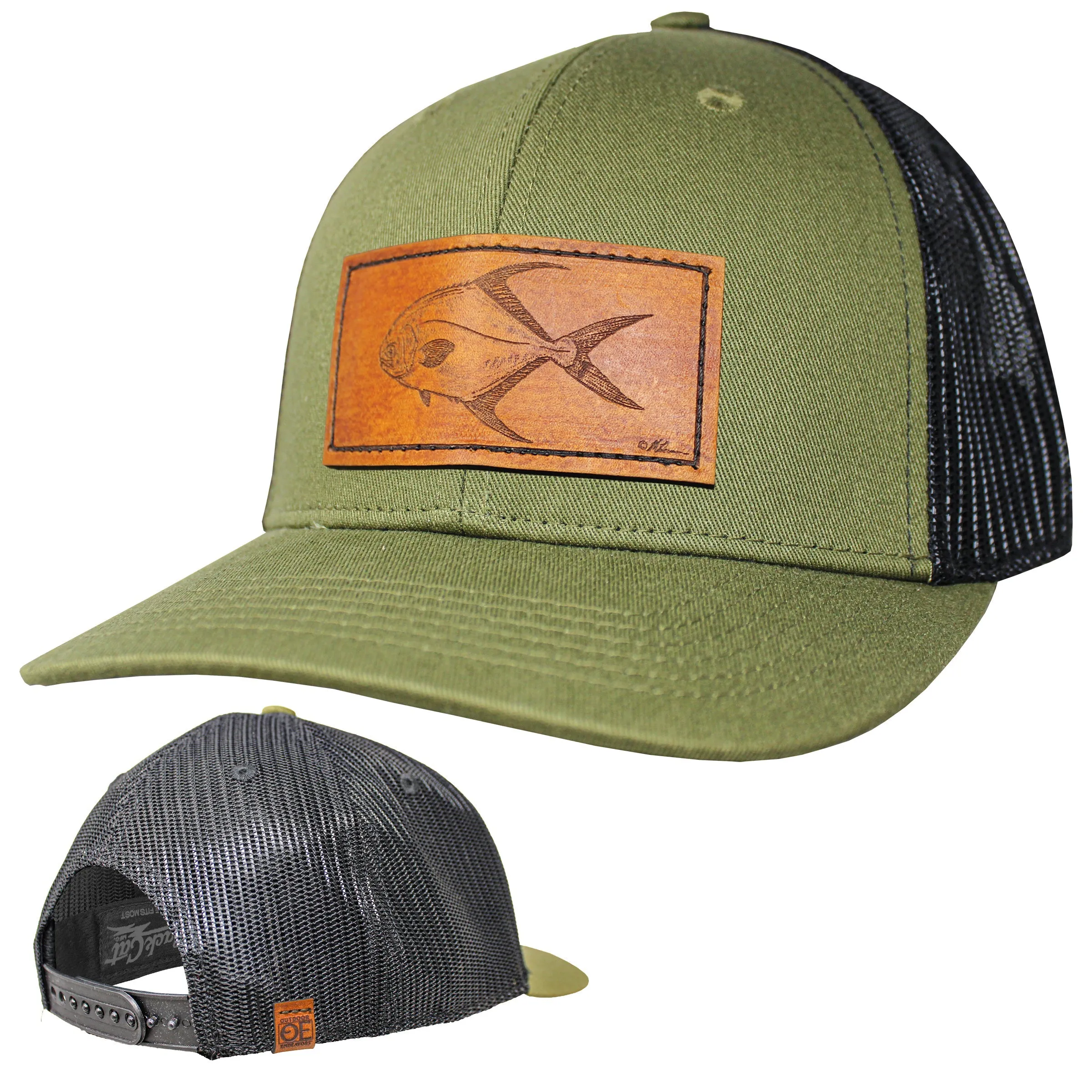 OE - Performance Trucker Hat - Permit Leather Patch