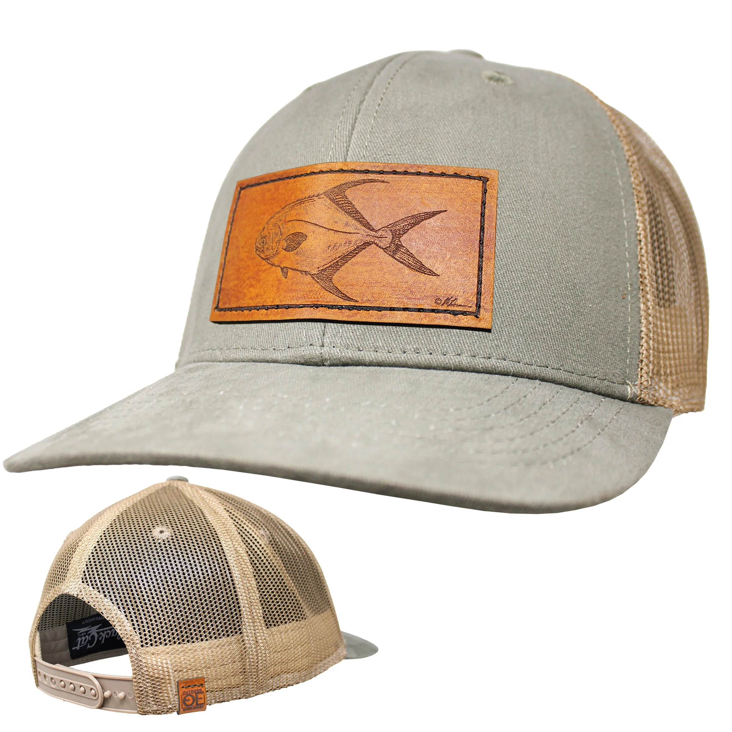 OE - Performance Trucker Hat - Permit Leather Patch