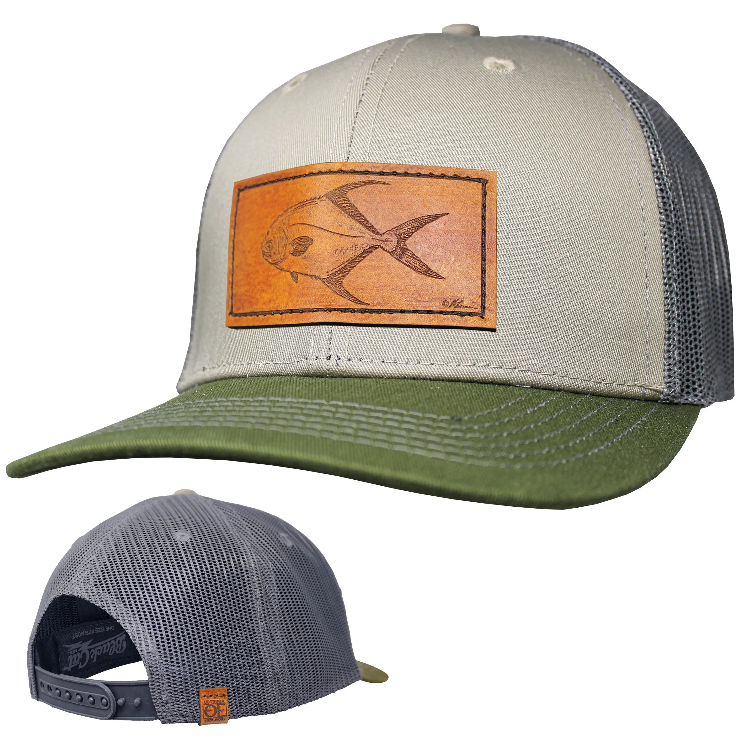 OE - Performance Trucker Hat - Permit Leather Patch