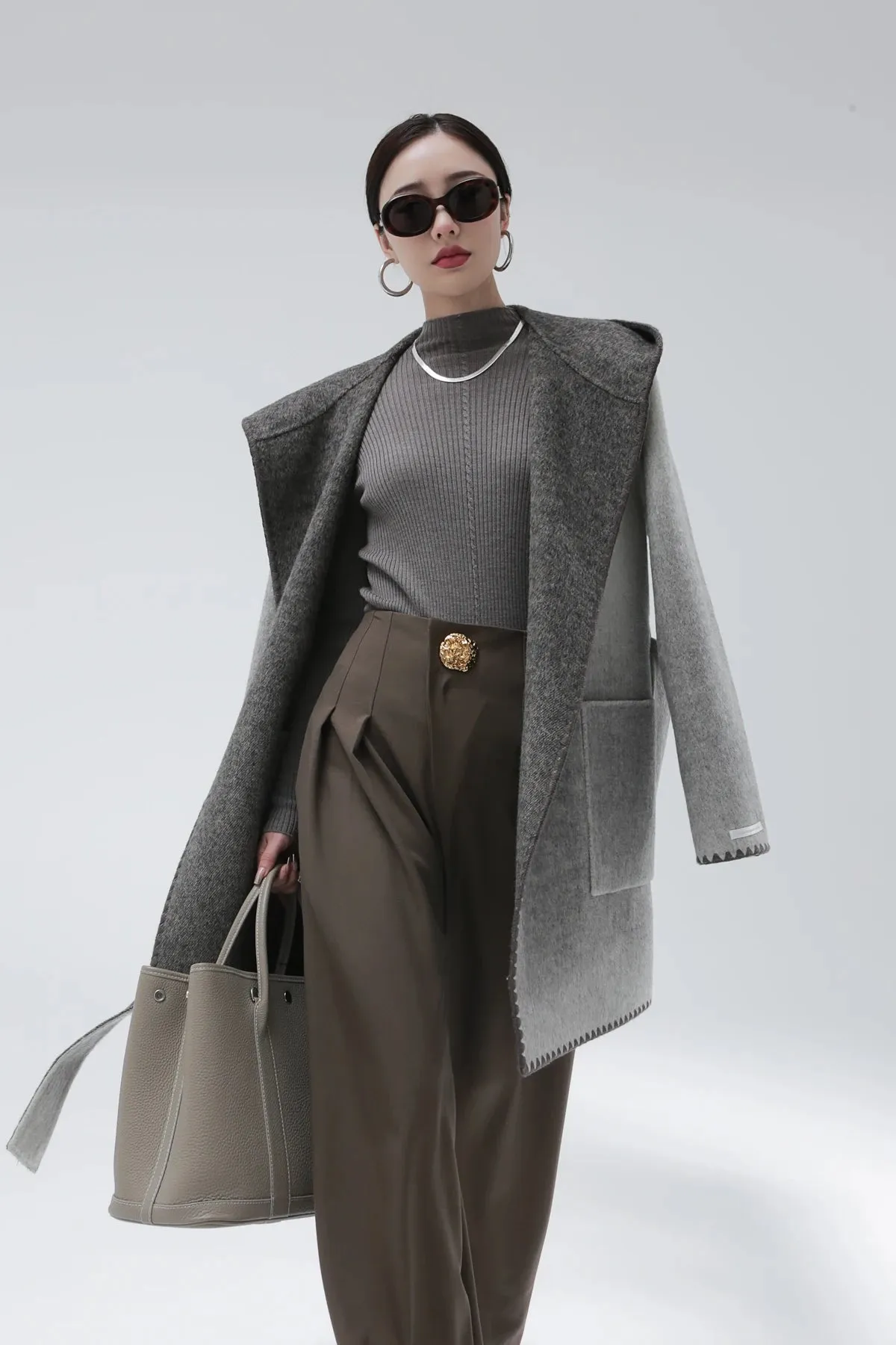 Žofia™ | Fashionable Reversible Cashmere Coat