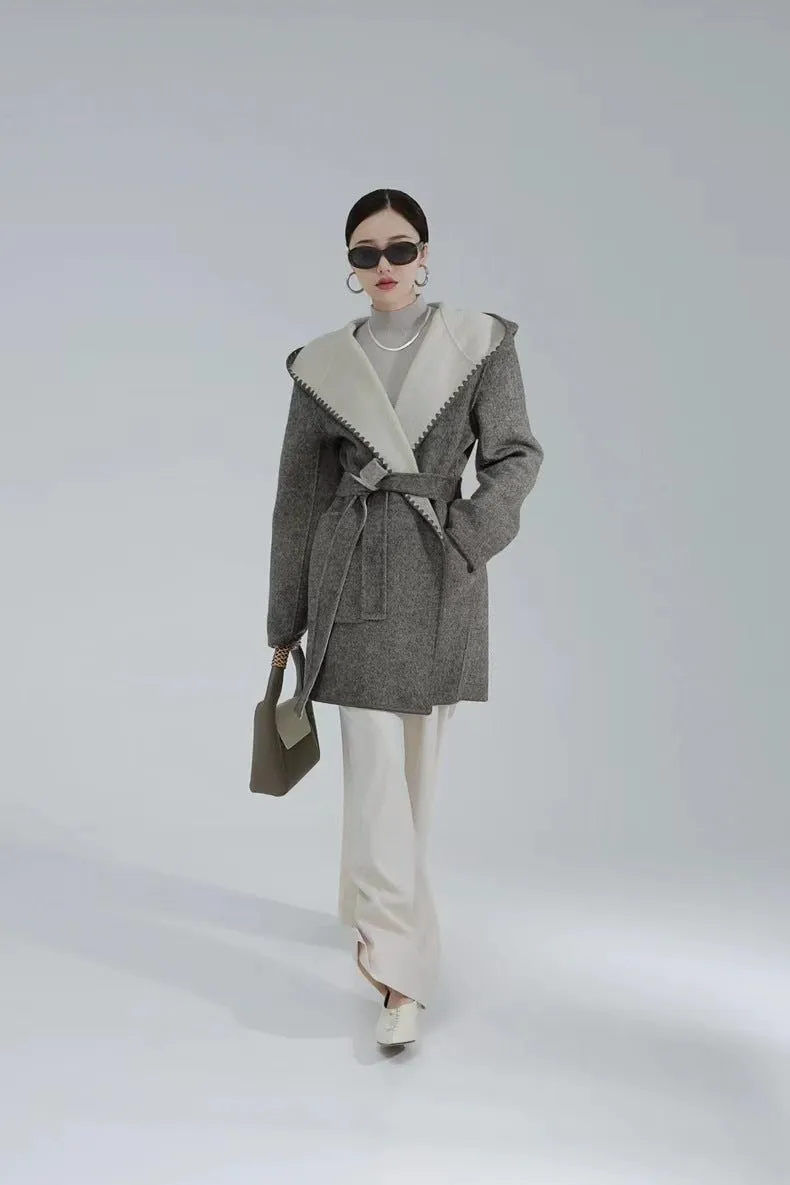 Žofia™ | Fashionable Reversible Cashmere Coat