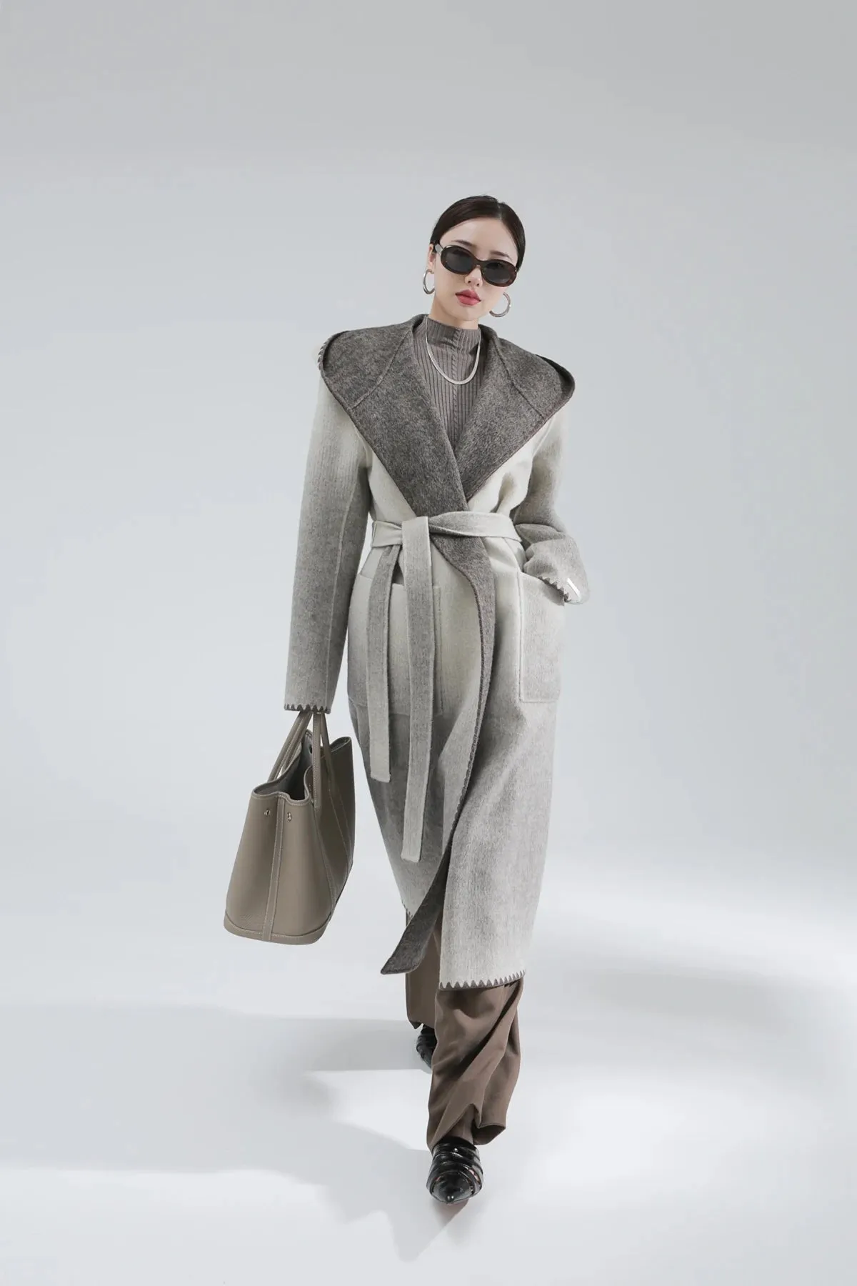 Žofia™ | Fashionable Reversible Cashmere Coat