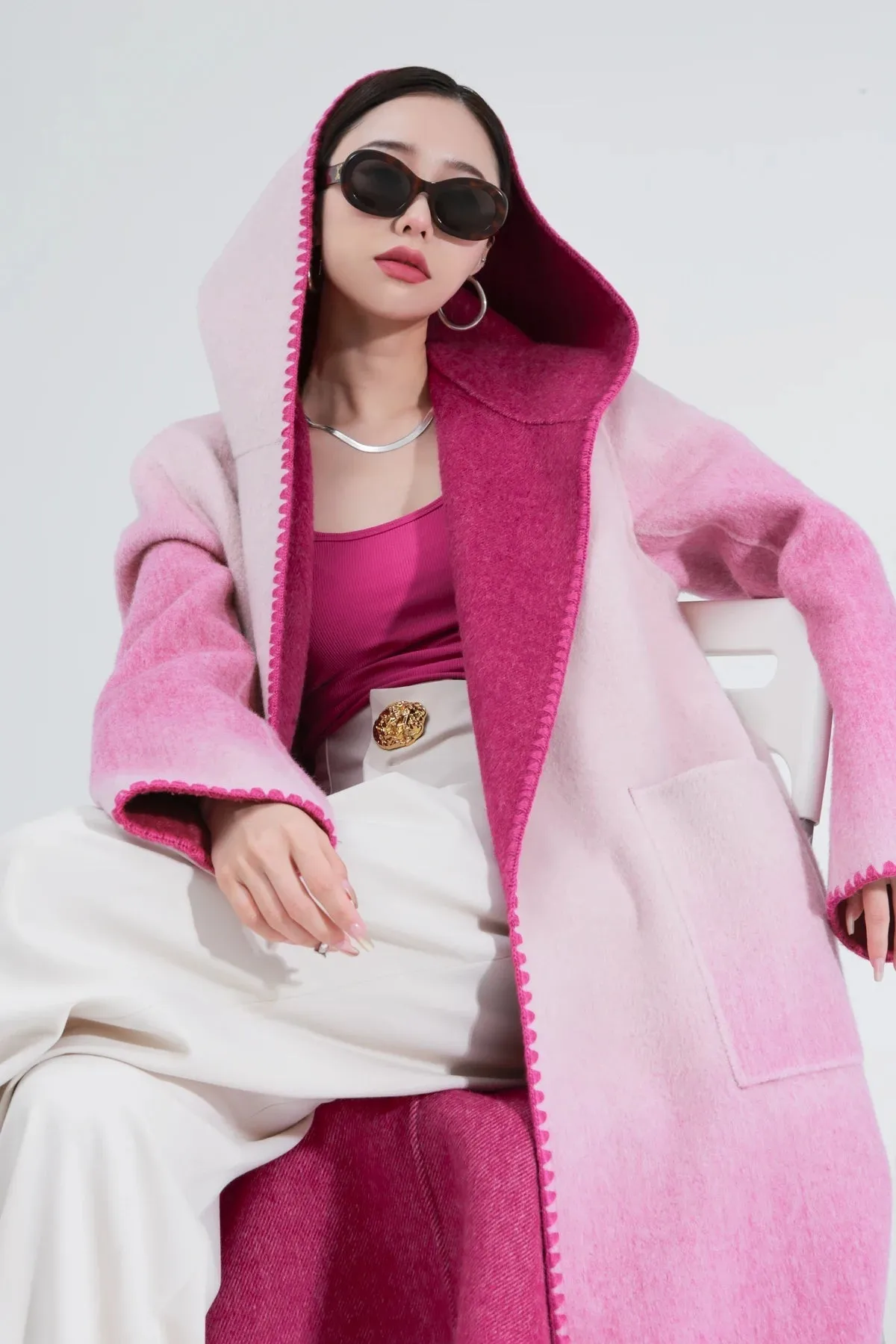 Žofia™ | Fashionable Reversible Cashmere Coat