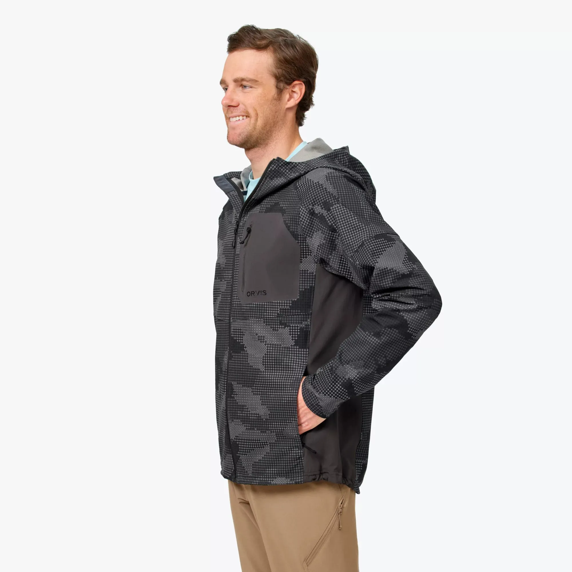 Orvis Men's PRO LT Softshell Hoodie - Shadow Camo