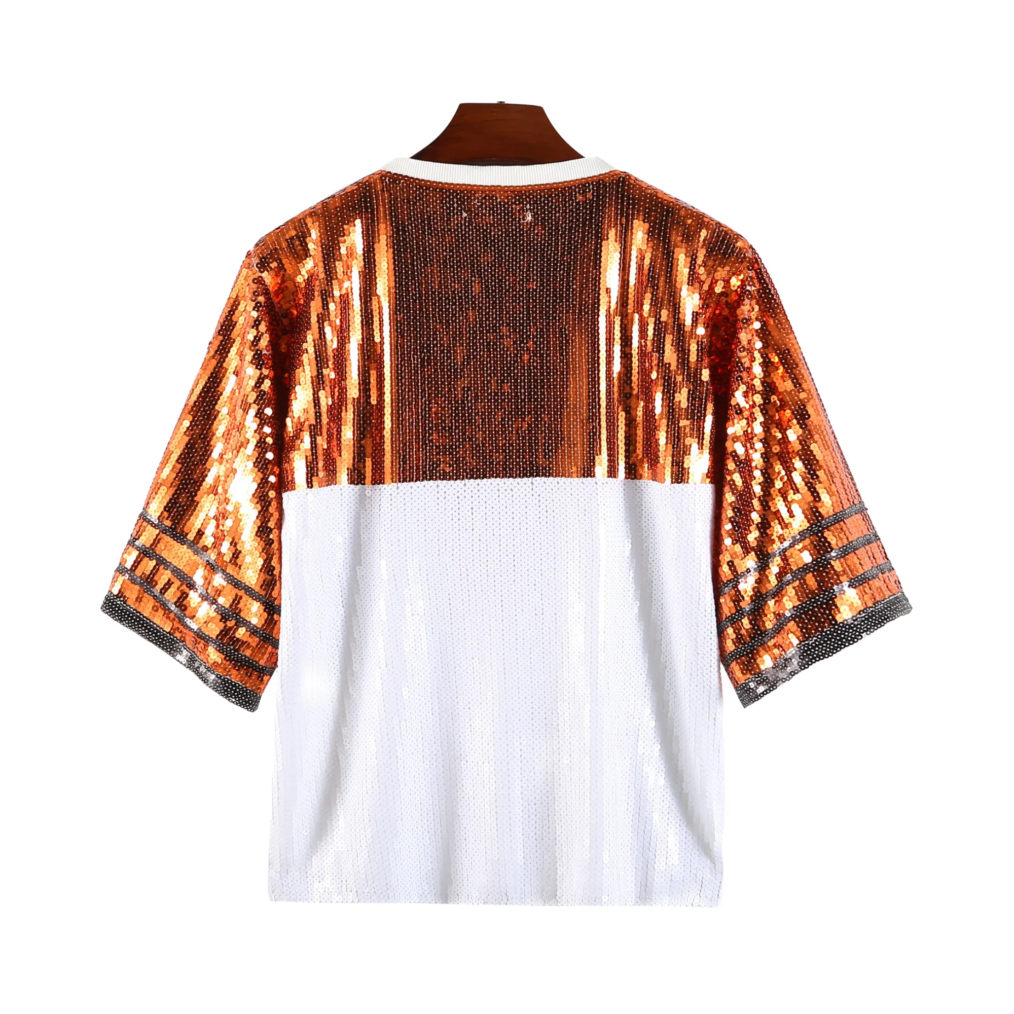 Pre Order:  Sequined Longhorn Colorblock Jersey