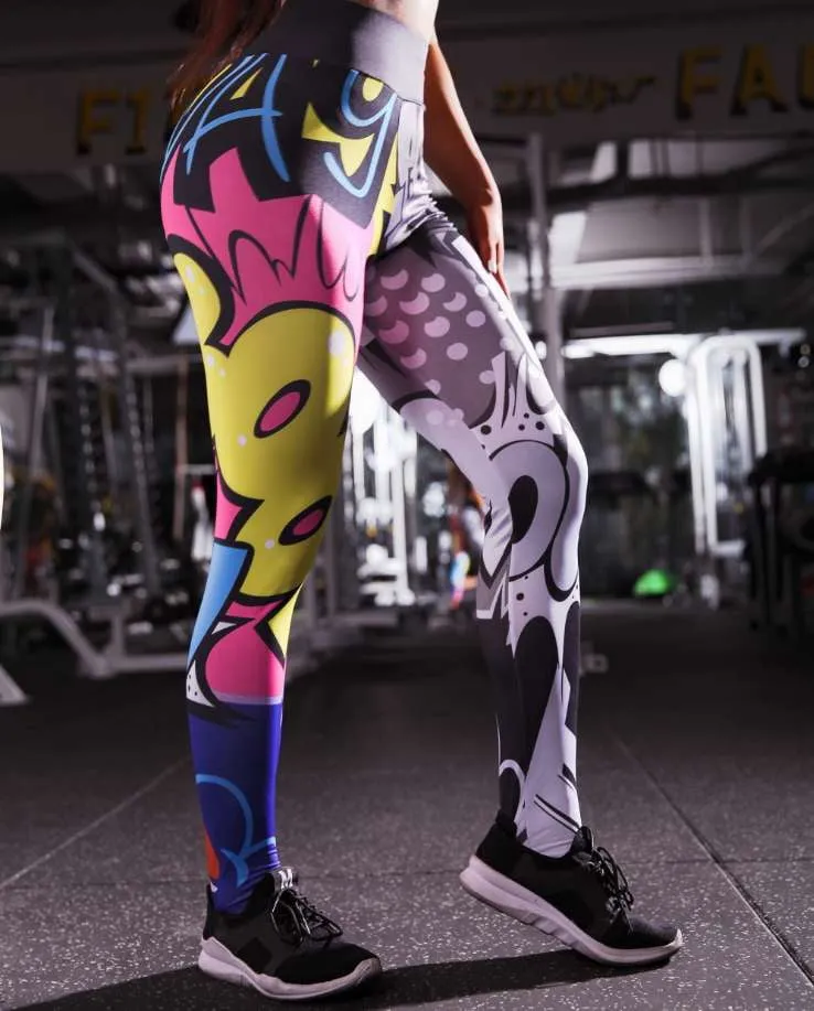 Printed Punk  Yoga Pants