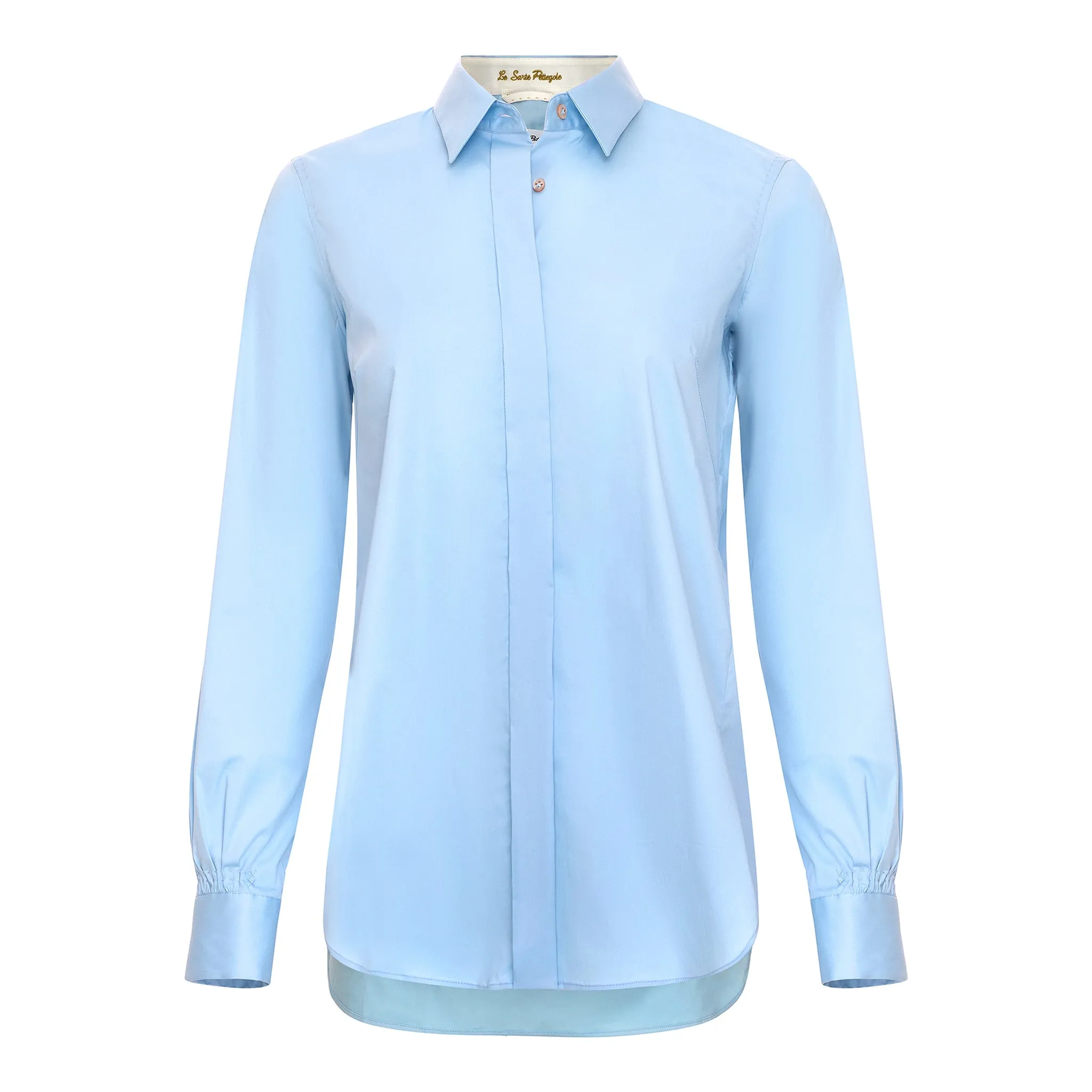 Relaxed Button Down Blouse - Blue